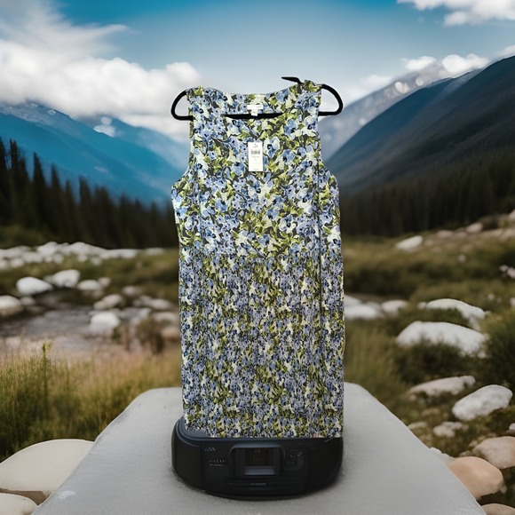 J.Jill Floral Pleated Sleeveless Dress – NWT $129, Size L - Picture 1 of 8